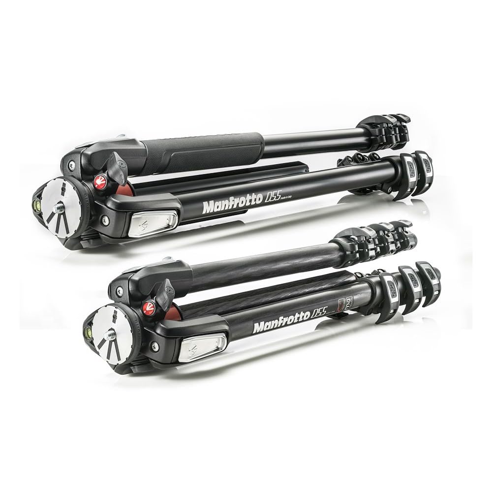 Manfrotto 3 Section Tripod In Carbon Fibre, Camera Tripod, Photography Accessories, Travel Tripod For Content Creation, Professional Photography,Mt055Xpro3